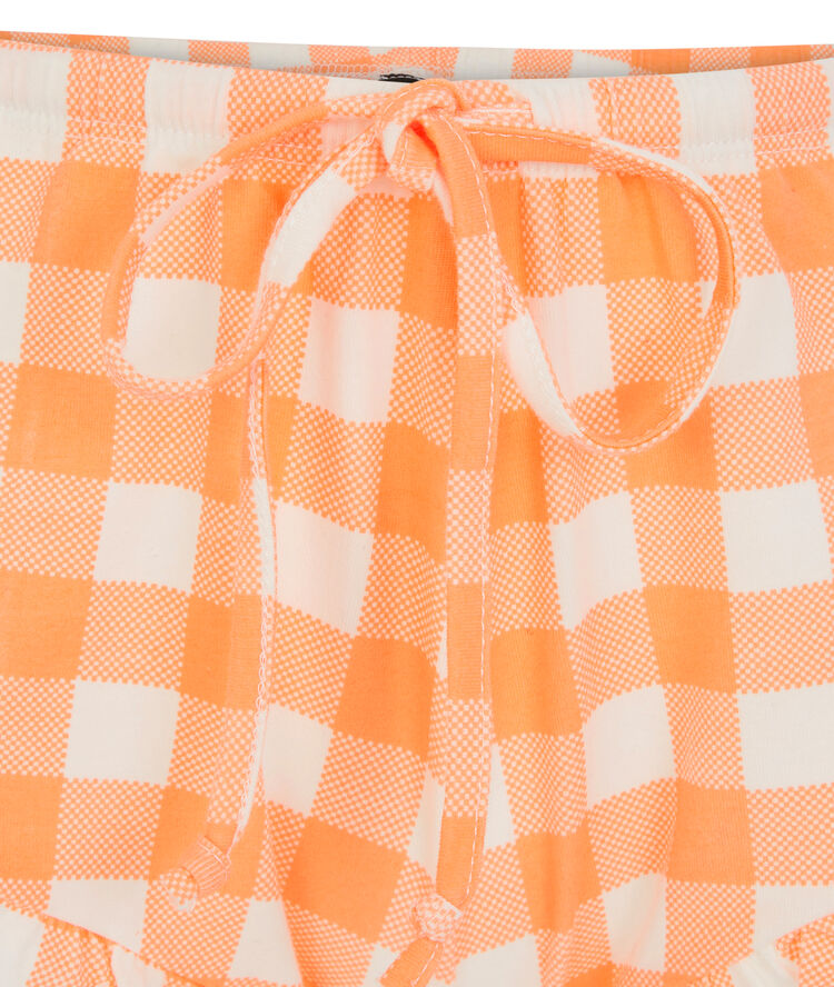 Short imprimé vichy - orange orange.