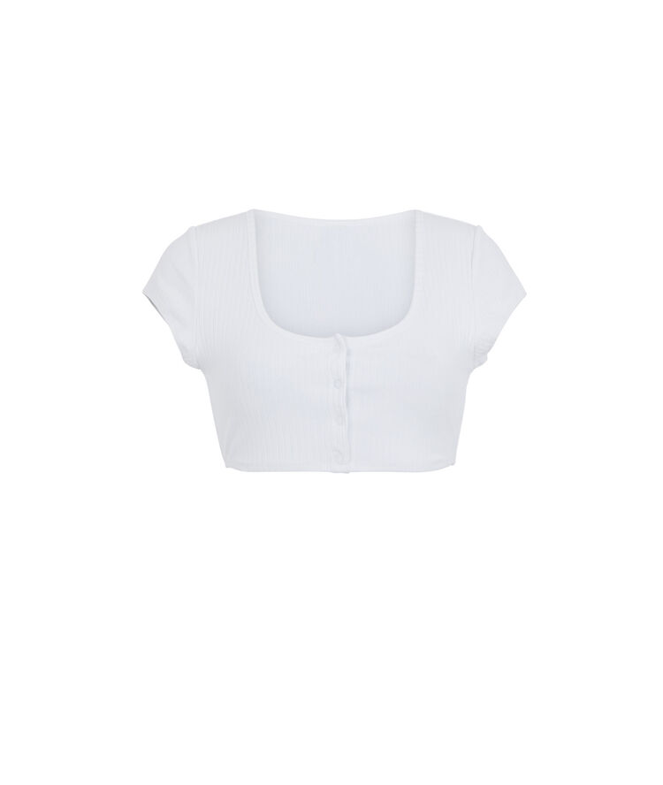 Haut de maillot de bain brassière top - blanc blanc.