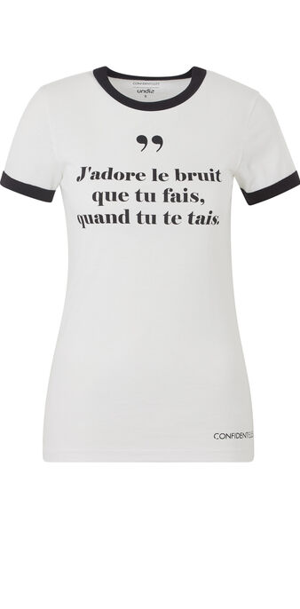 Top collab les confidentelles boiriz blanc.