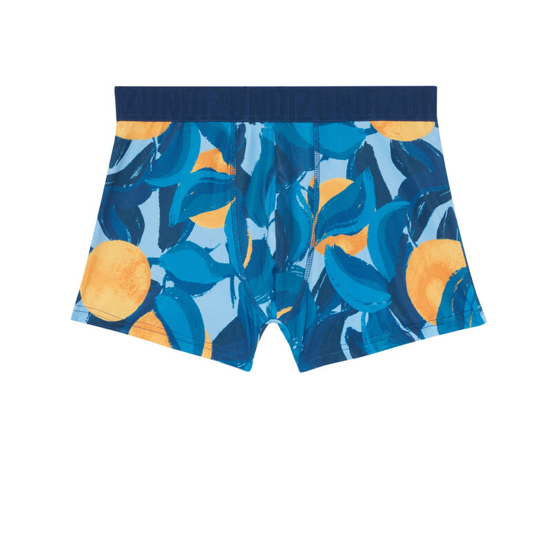 boxer à imprimé jaune - bleu boxer à imprimé jaune - bleu;