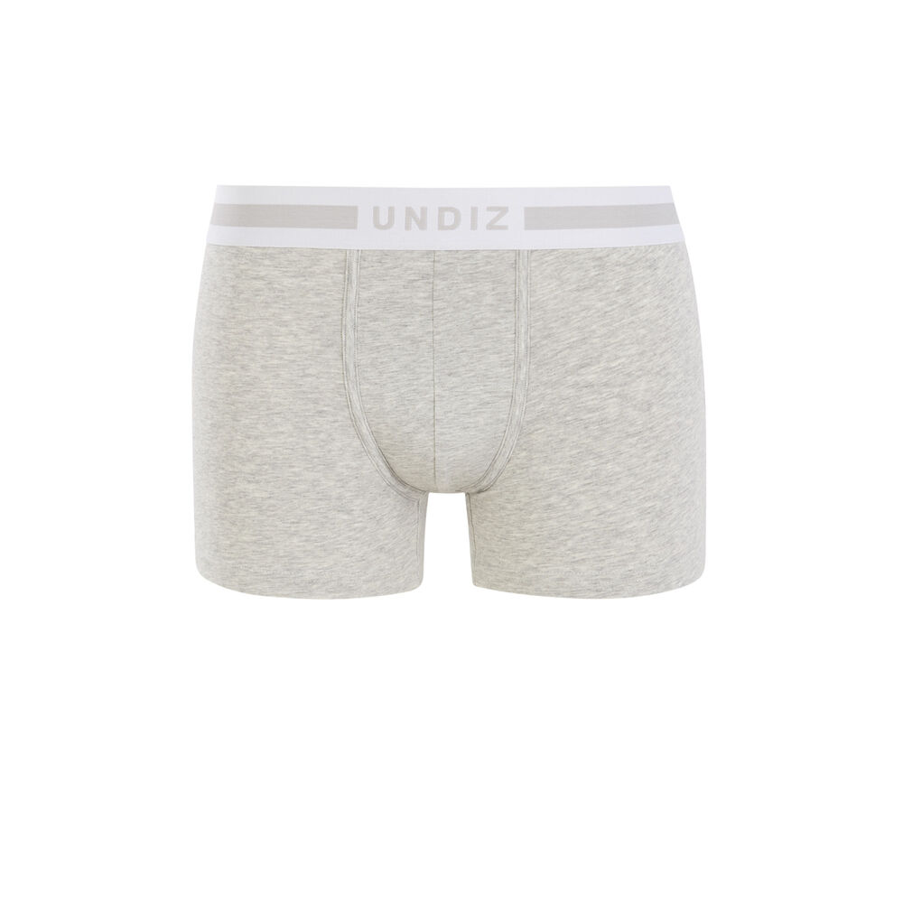 Boxer uni en coton - gris gris.