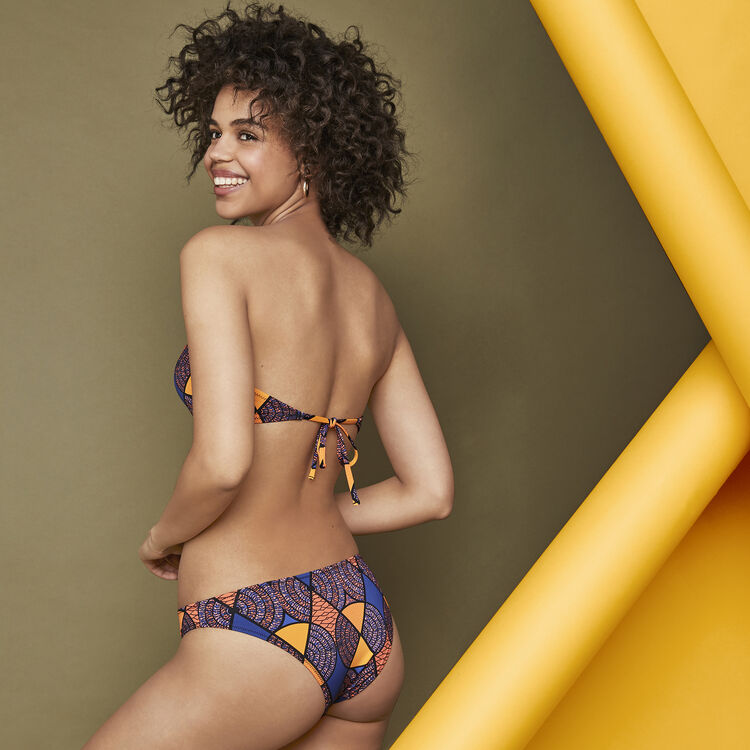 Bas de maillot de bain slip bleu afroiz blue.