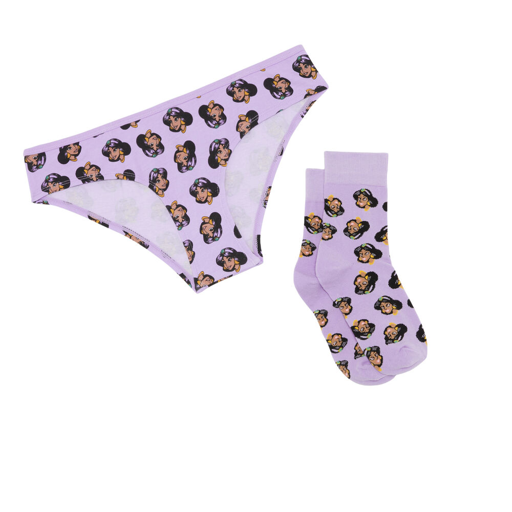Duo shorty et chaussettes jasmine - violet violet.