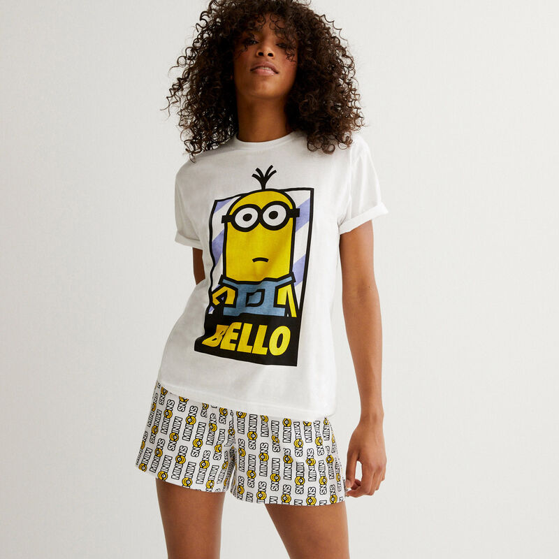 short à imprimé Les Minions - blanc short à imprimé Les Minions - blanc;