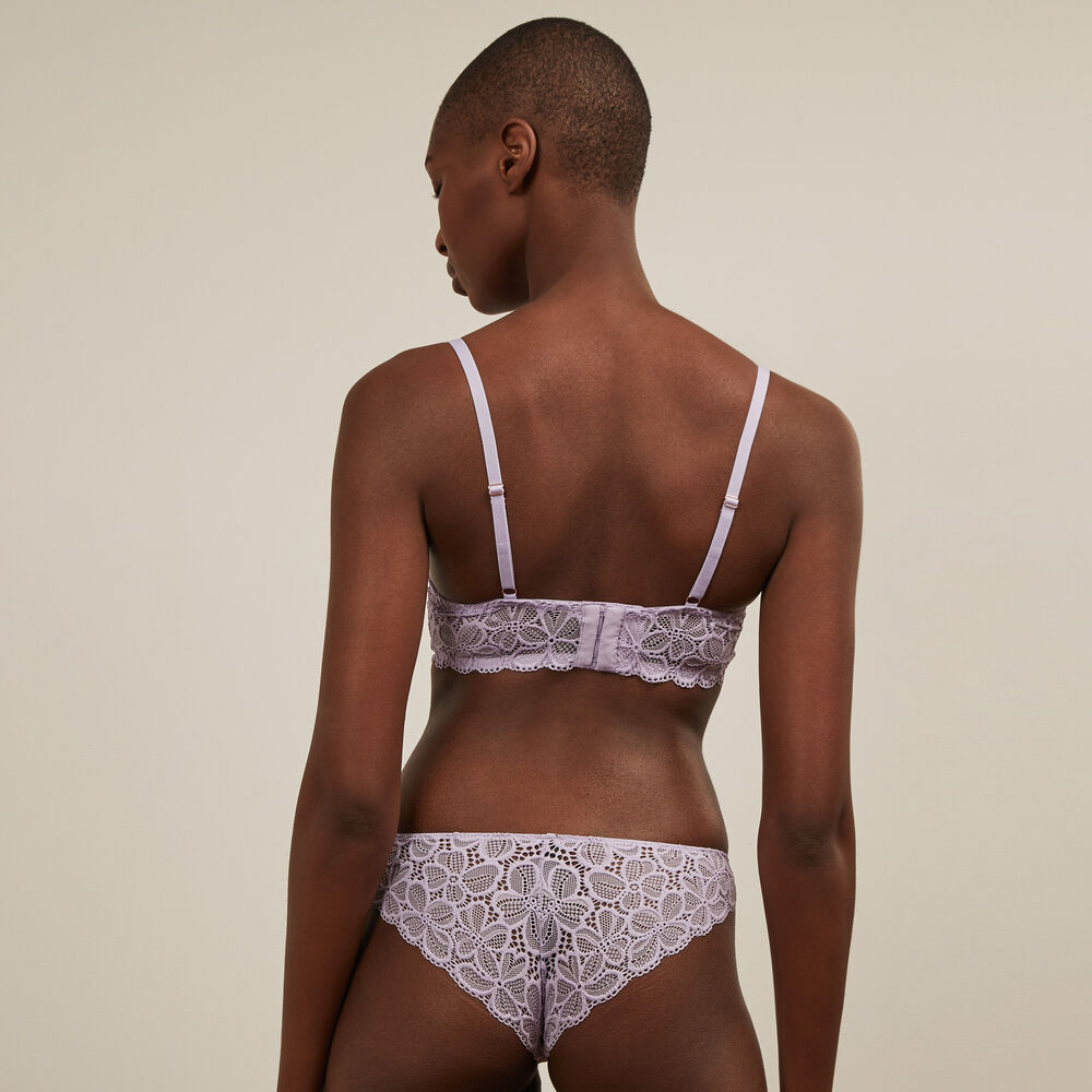 Soutien-gorge ampli en dentelle - lilas lilas.