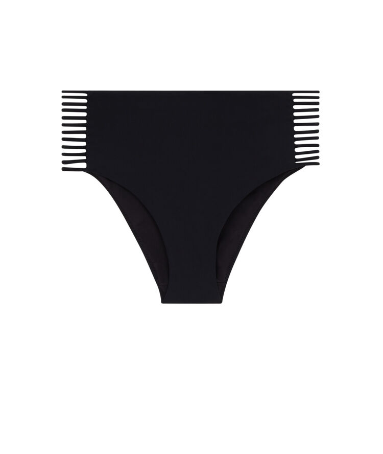Bas de maillot de bain culotte taille haute - noir noir.