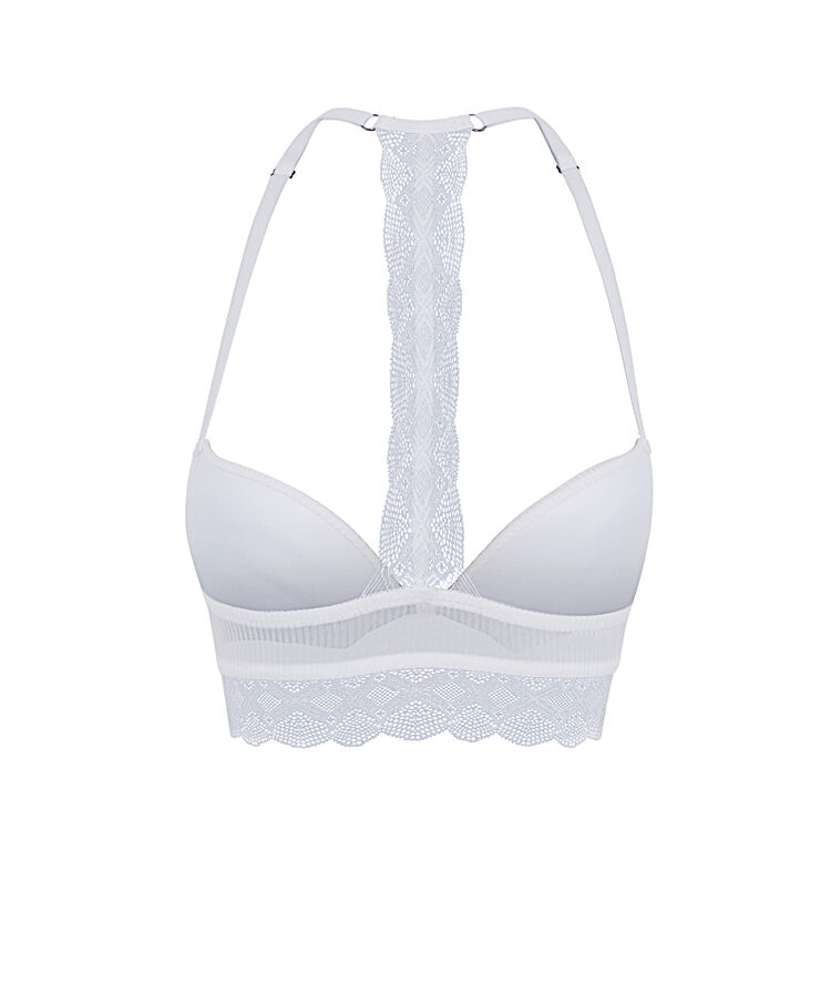 Soutien-gorge push blanc monoskiz blanc.