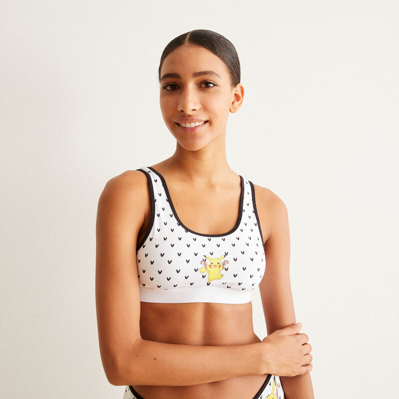 brassière à cœur Pikachu - blanc brassière à cœur Pikachu - blanc;