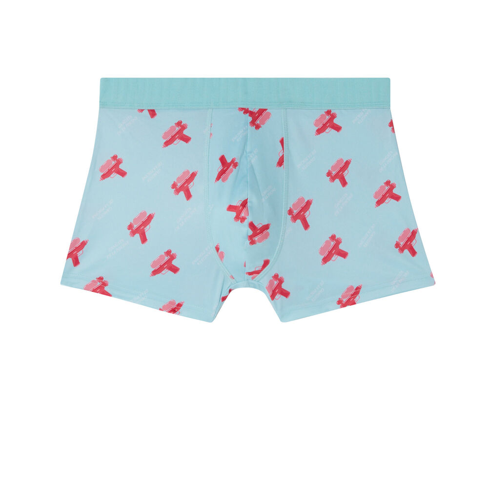 Boxer à motifs pistolet à eau - turquoise bleu.