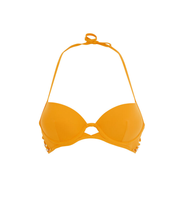 Haut de maillot de bain safran pachucaniz orange.