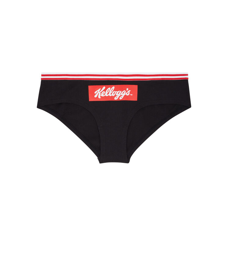 Shorty en coton licence kellogg's noir.