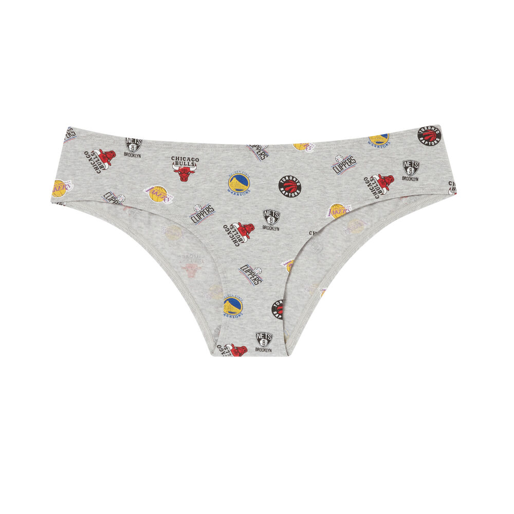 Shorty imprimé team nba - gris gris.