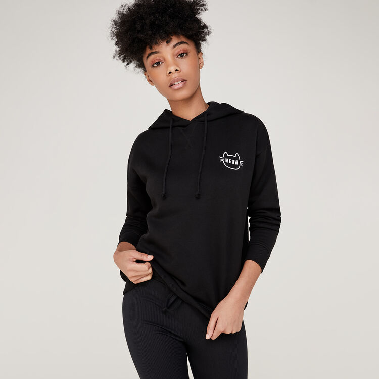 Sweat noir meowbrodiz black.