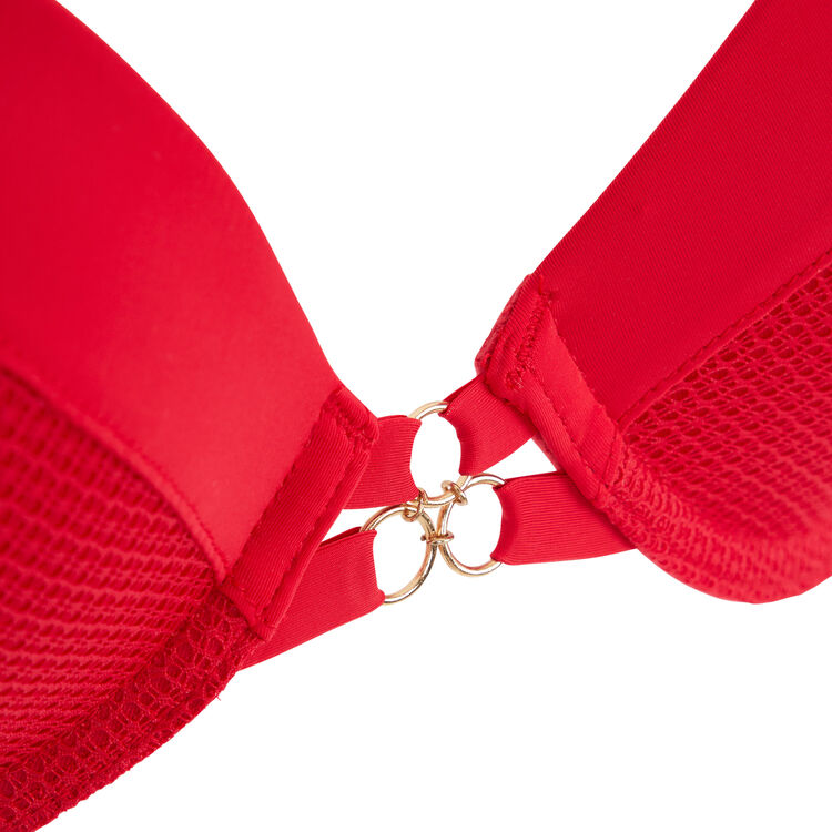 Soutien-gorge ultrapush en tulle appeliz rouge.