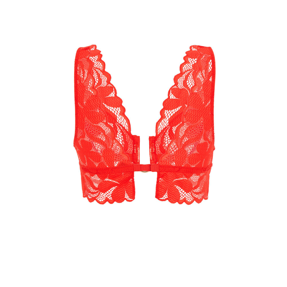 Soutien-gorge brassière sans armatures - rouge rouge.