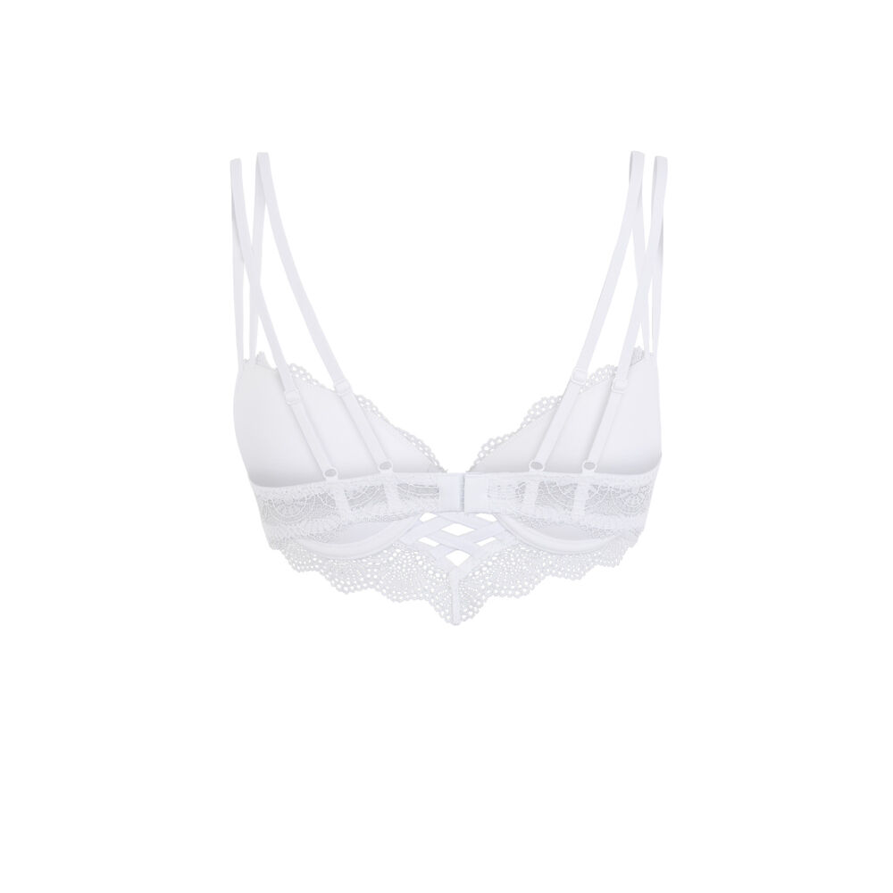 Soutien-gorge bustier push détail liens totoiz blanc.