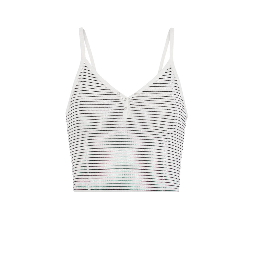 Crop top a boutons pression petitrayiz noir.