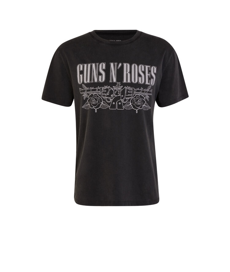T-shirt à imprimé gunrosiz noir.