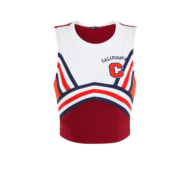 Top brassière sans manches californiz bordeaux.
