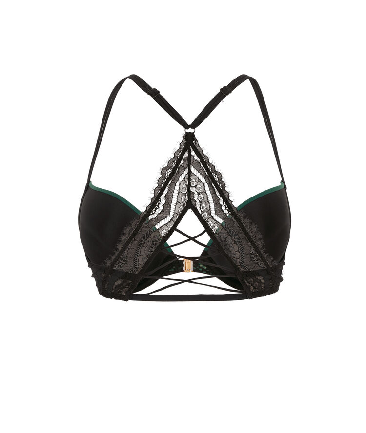 Soutien-gorge push dos travaillé pushwaviz vert.