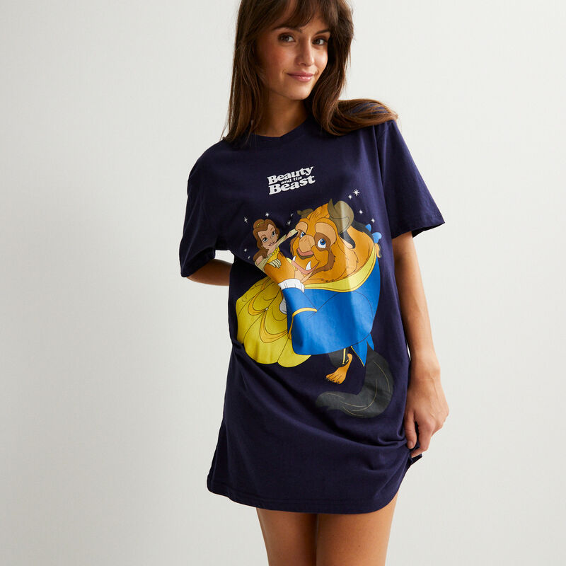 set top et culotte La belle et la bête - bleu marine set top et culotte La belle et la bête - bleu marine ;