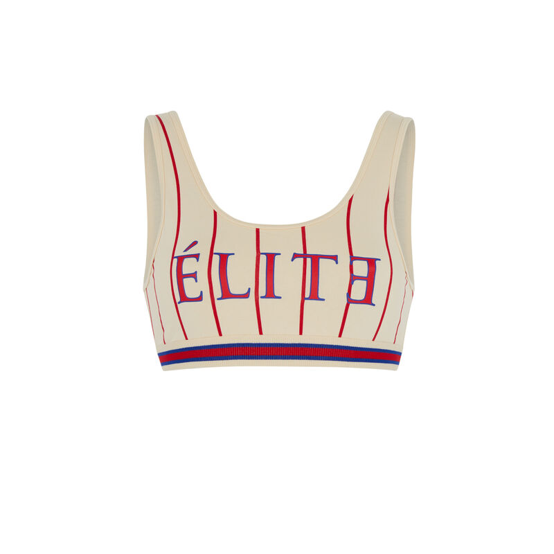 Brassière Elite à rayures - blanc Brassière Elite à rayures - blanc ;
