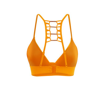 Haut de maillot de bain triangle orange afrotubiz orange.