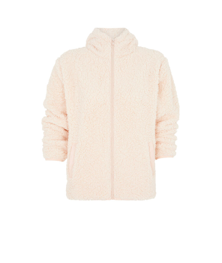 Veste à zip polaire sherpoliz vanille.