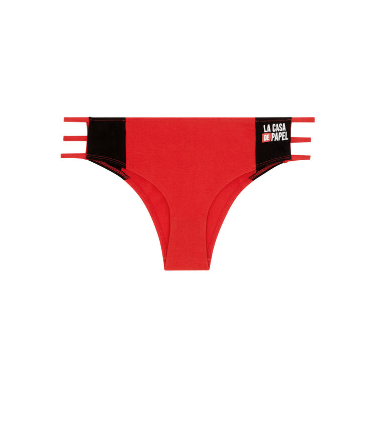 Shorty en coton casa de papel - rouge rouge.
