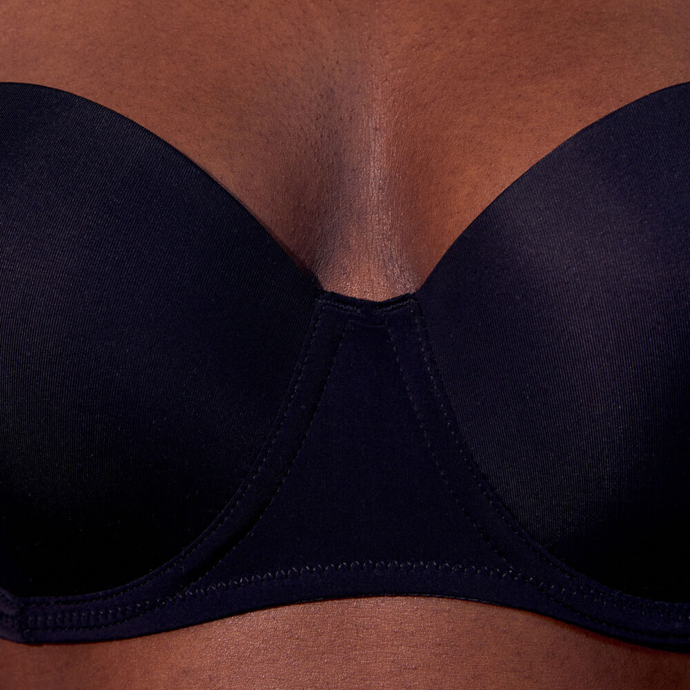 Soutien-gorge bandeau en micro - noir noir.