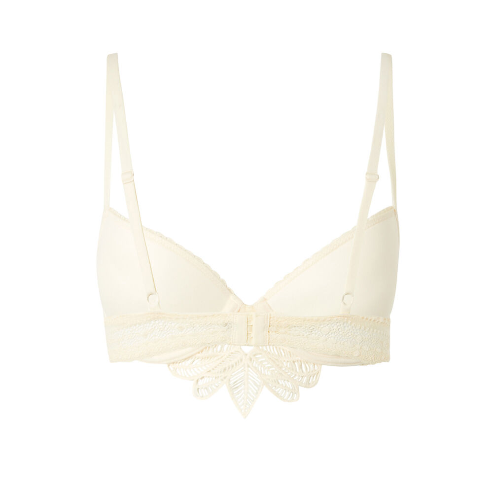Soutien-gorge push-up dentelle - écru ecru.