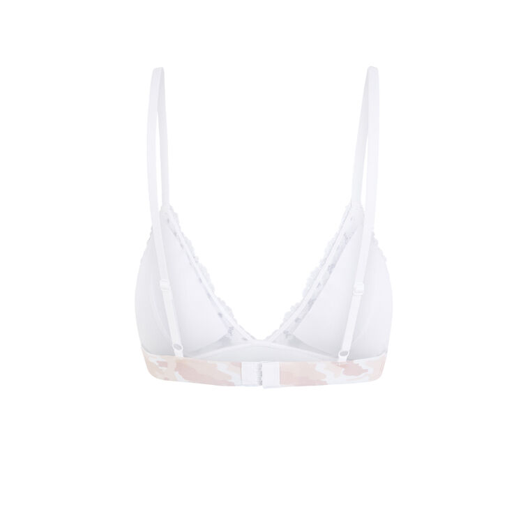 Soutien-gorge triangle dentelle detail camo coloramadiz blanc.