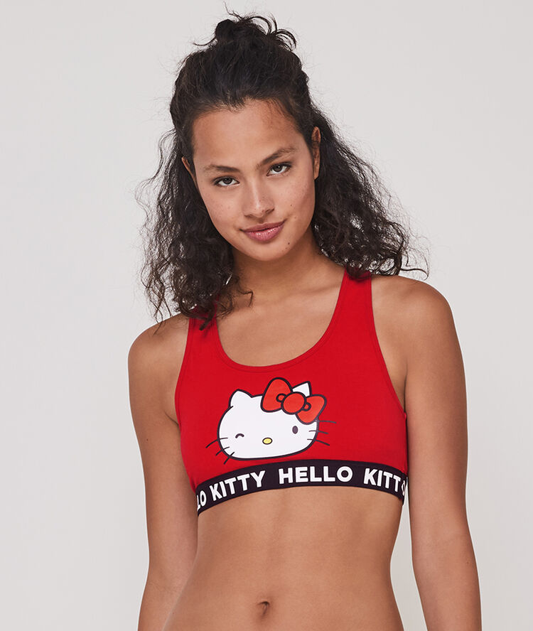 Brassière imprimé hello kitty hellokittiz rouge.