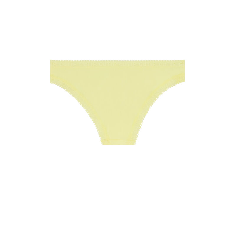 Culotte bords dentelle - jaune Culotte bords dentelle - jaune ;