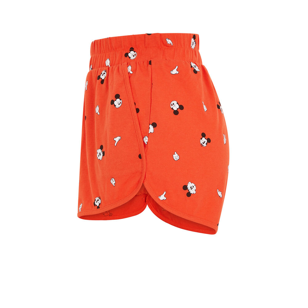 Short imprimé mickey - orange orange.
