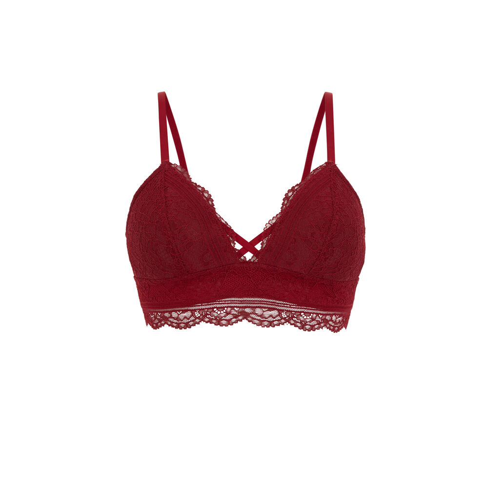 Soutien-gorge triangle sans armatures - bordeaux bordeaux.