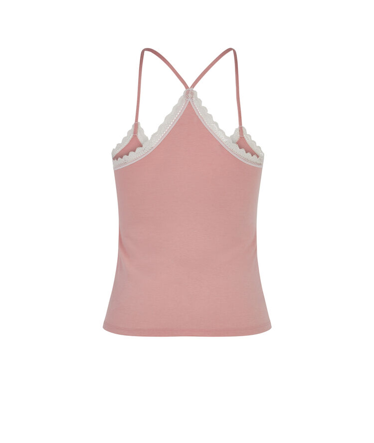 Top en jersey à fines bretelles vitamiz rose.