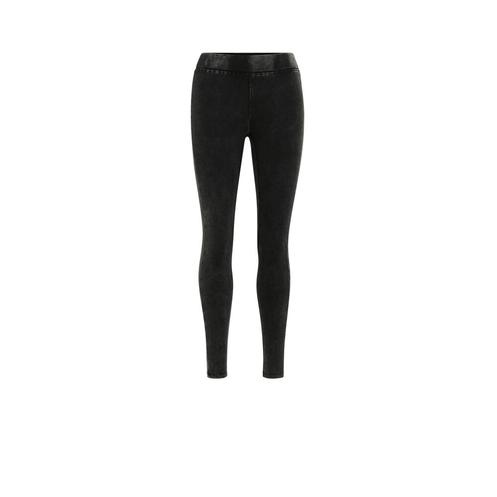 Legging effet vieilli - noir noir.