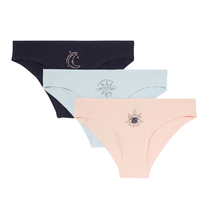 lot de 3 culottes mood astro - bleu lot de 3 culottes mood astro - bleu;