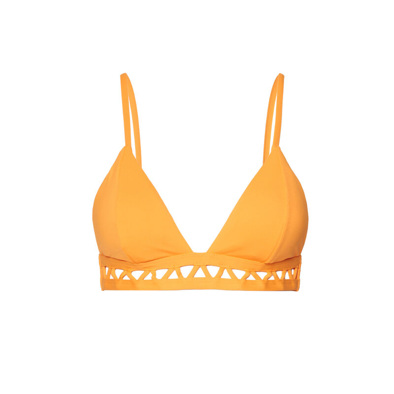 haut de maillot de bain triangle dos nu détail aztèque - orange haut de maillot de bain triangle dos nu détail aztèque - orange;