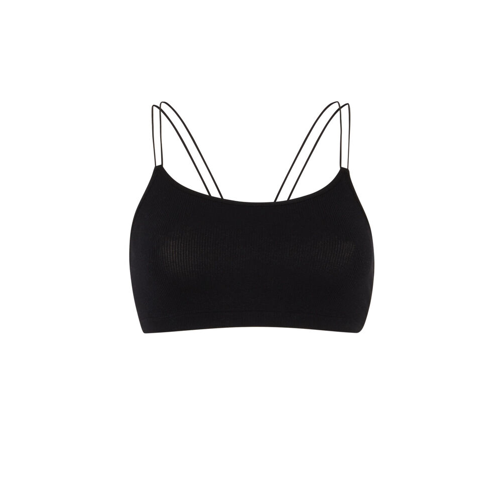 Soutien-gorge brassière sans armatures - noir noir.