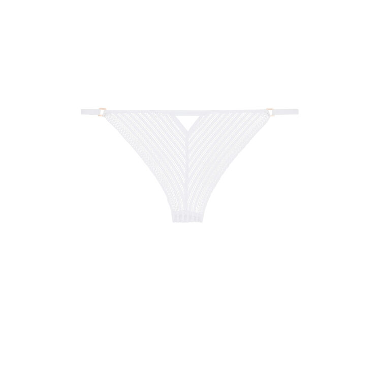 Tanga en dentelle cultiz blanc.