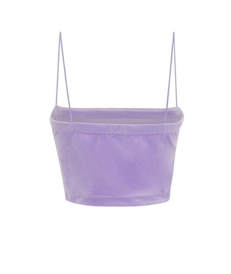 Crop top en velours - lilas lilas.