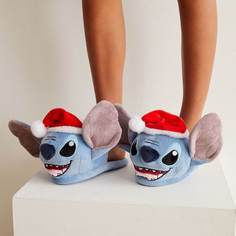 chaussons Stitch à Noël - bleu chaussons Stitch à Noël - bleu;