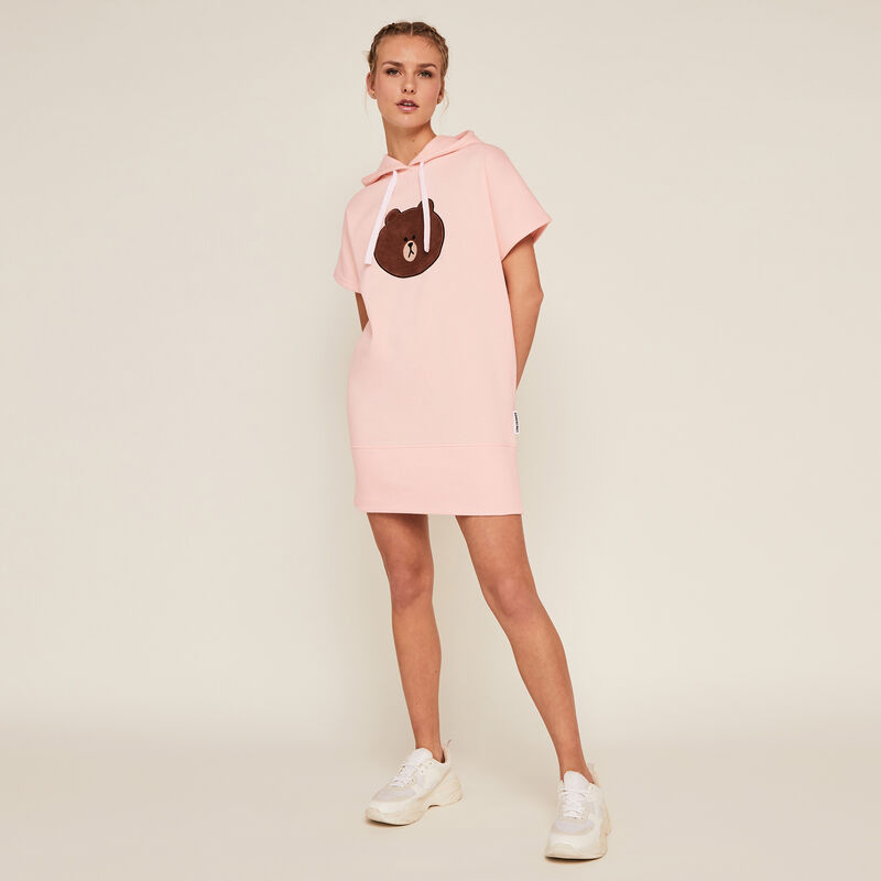 Tunique robe à capuche Line Friends - rose Tunique robe à capuche Line Friends - rose;