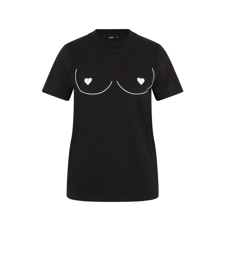 Top imprimé boobs - noir noir.