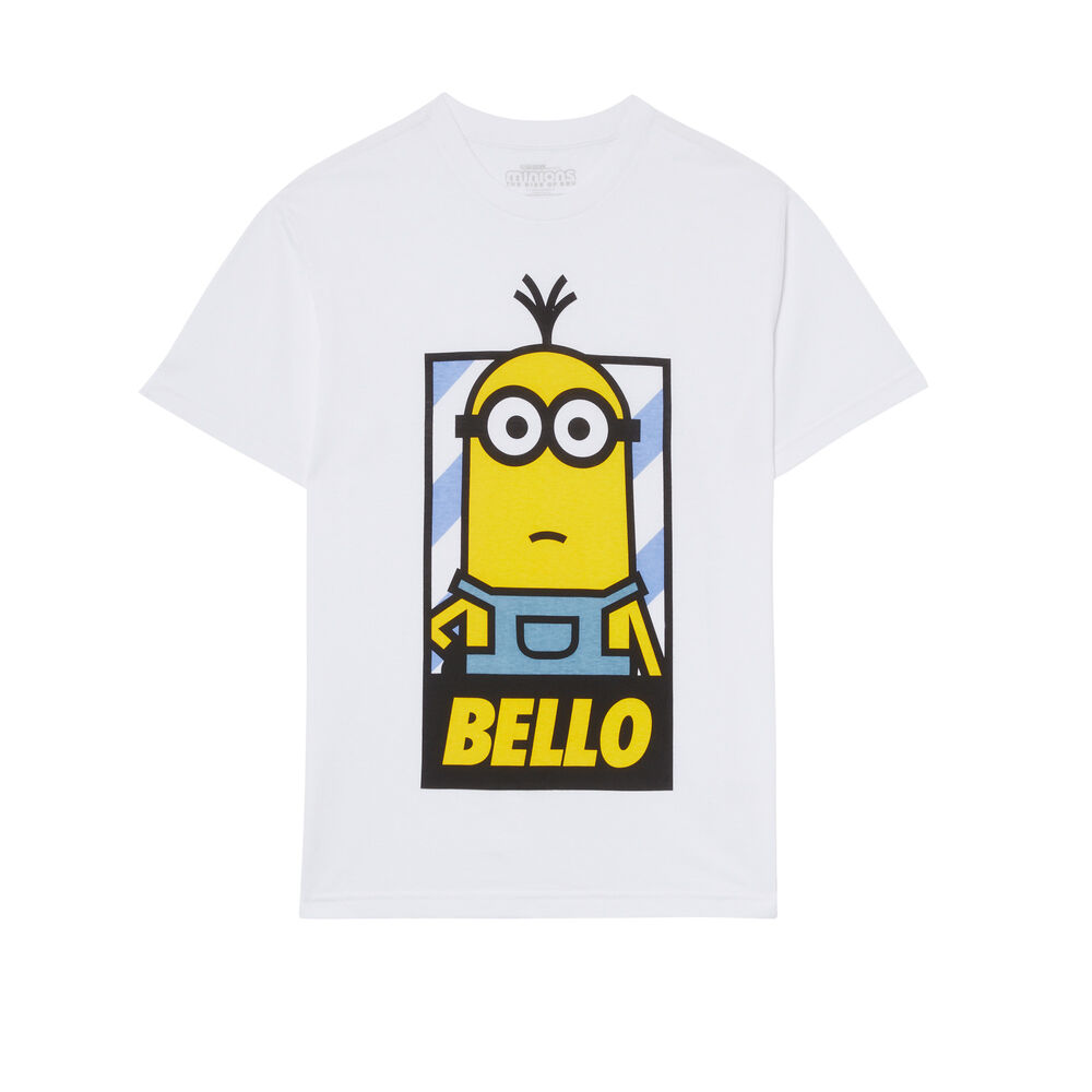 Top les minions à message bello - blanc blanc.