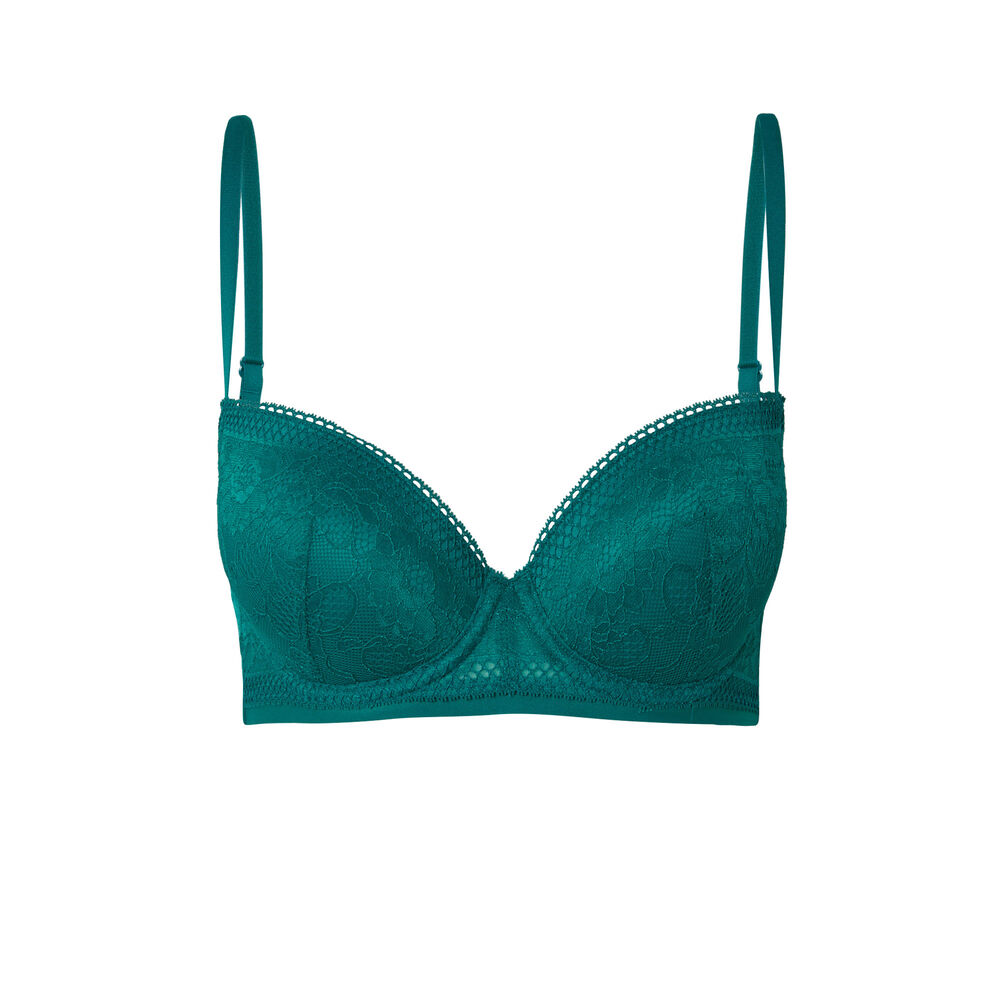 Soutien-gorge ampli dentelle - vert vert.