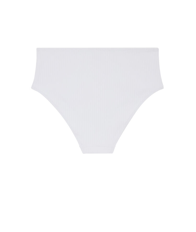 Bas de maillot de bain culotte taille haute - blanc blanc.
