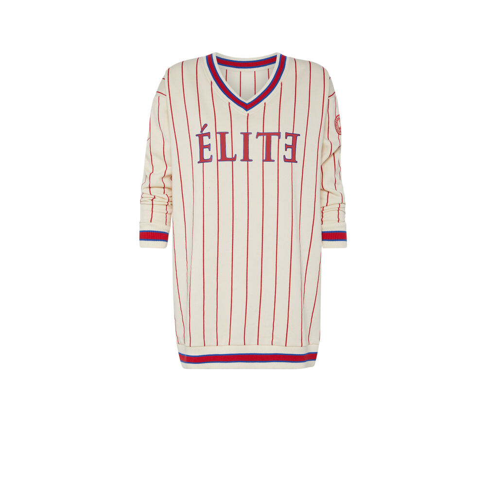 Robe pull elite à rayures -beige beige.